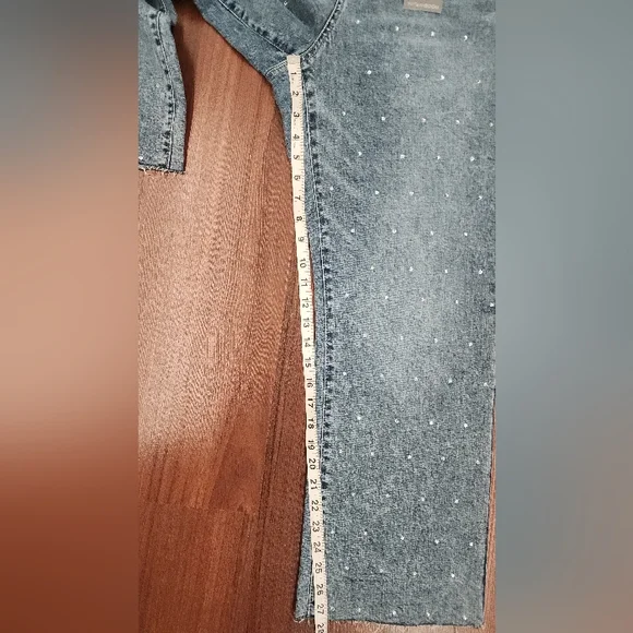 Wit & Wisdom Bennett Skyrise Rhinestone Barely Boot Jeans Size 18W NWT - Picture 8 of 11